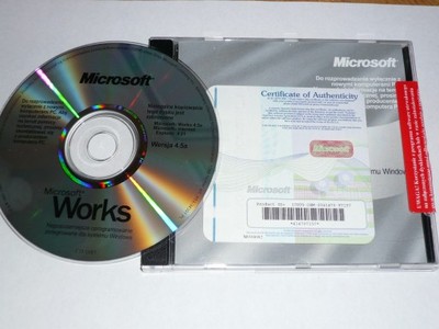 Microsoft Works wersja 4,5 a