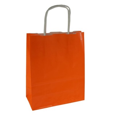 Torby papierowe torba 18x8x22 pomarańczowa 25 szt