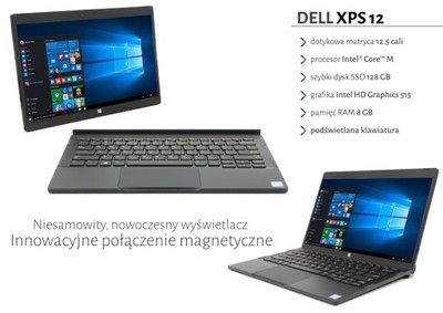Laptop DELL XPS 12 FHD dotyk 8GB 128SSD Win10pro