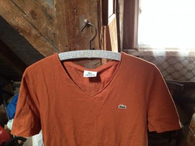 LACOSTE Devanaly ORYG t-shirt Vneck orange 4 M /S