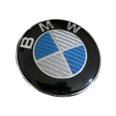 BMW 74mm CARBON NIEBIESKI EMBLEMAT 73m NOWY