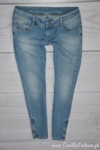 VILA rurki jeans zamki ZIP suwaki W31 L32 40 42