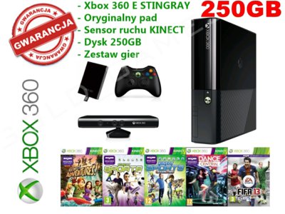 Xbox360 E Stingray Slim 250gb Kinect Gry Gwarancja 6622004385 Oficjalne Archiwum Allegro