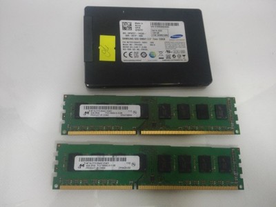 Dysk SSD Samsung 128GB + 2x4GB DDR3 1333MHz gw
