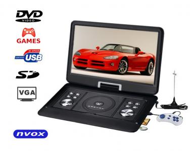 NVOX Przenośny odtwarzacz DVD LED 16'' USB SD GRY