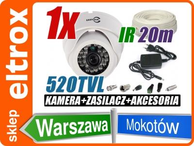ZESTAW CCTV KAMERA 520TVL Z IR PODGLĄD TV Z797
