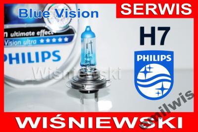 H7 PHILIPS BLUE VISION ULTRA ŻARÓWKA HALOGEN + W5W