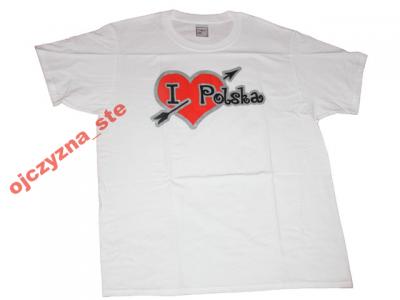Koszulka t-shirt I LOVE Polska POLAND serce S b