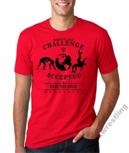 Koszulka t-shirt Challenge Wrestling red XL