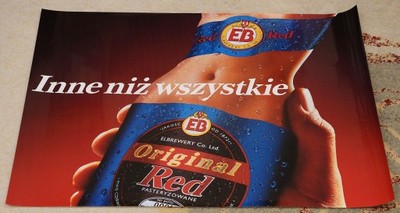 Plakat reklamowy EB RED wymiary 64 x 48 cm