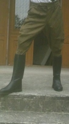 Oficerki przedwojenne i spodnie wojskowe-bryczesy - 6641245548 - oficjalne  archiwum Allegro