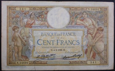 FRANCJA 100 FRANKÓW 1929 !!!!