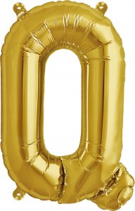 Balon foliowy złoty litera Q 41cm