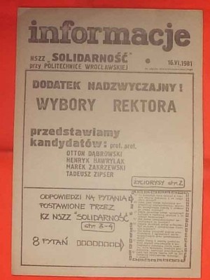 INFORMACJE ... Politechnika Wrocław  16. VI. 1981
