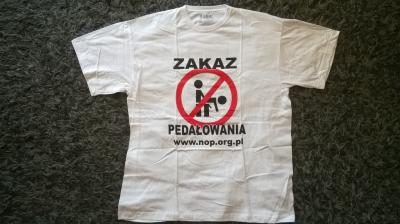 koszulka ZAKAZ PEDAŁOWANIA - XXL