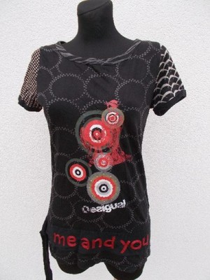 DESIGUAL L 40 BLUZKA TOP TUNIKA LETNIA VINTAGE