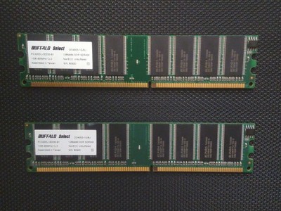 RAM 2GB (2x1GB) PC-3200 DDR400 BUFFALO Select