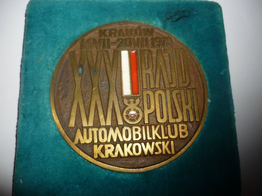 XXX RAJD POLSKI AUTOMOBILKLUB MEDAL KRAKÓW 1970