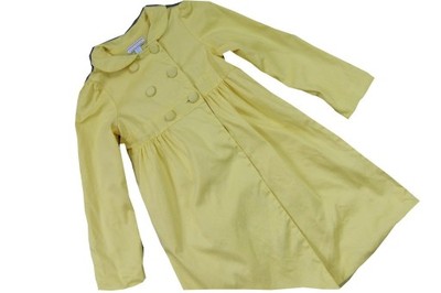 Żółty elegancki płaszcz /płaszczyk=122cm