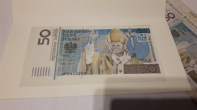 Banknot kolekcjonerski JAN PAWEŁ II 50 złotych w e