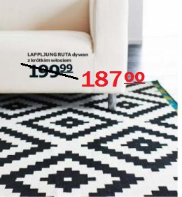 LAPPLJUNG RUTA IKEA DYWAN 200 x 200 _____KURIER 24 - 6773236325 - oficjalne  archiwum Allegro