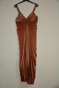 Suknia balowa 40 długa plisowana złota elegancka