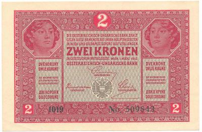 136. Austro-Wegry, 2 korony 1917, st.1-