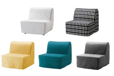 IKEA fotel rozkładany do spania LYCKSELE LOVAS - 6673103208 - oficjalne  archiwum Allegro