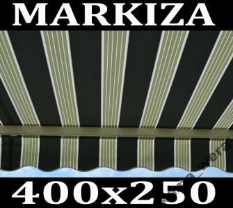 MARKIZA 400 x 250 + UV 50  BALKONOWA TARASOWA Nr.1