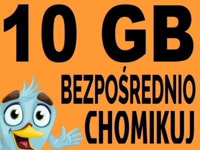 Transfer BEZPOŚREDNIO na Chomikuj.pl 10 GB