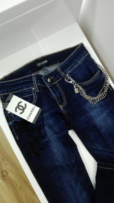 Spodnie jeans chanel . 28 dla Agata - 6509406705 - oficjalne archiwum  Allegro