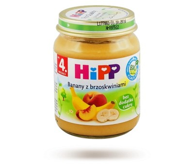 HIPP Deserek BIO banany z brzoskwinią, bez glutenu