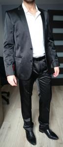 Hugo Boss Amaro/Heise Slim Fit czarny garnitur 50