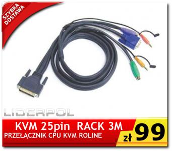 Kabel Przełącznik Cpu Kvm Roline Vga PS2 3m  Gw Fv