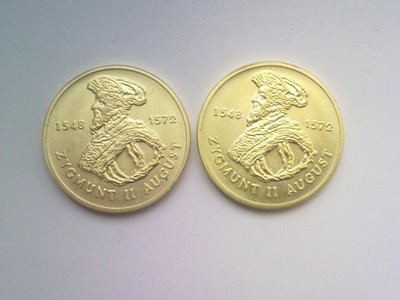 Dwie monety zygmunt august po zbieraczu