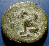 Ionia, Chios. AE11. Sfinks i amfora. IV w. p.n.e.
