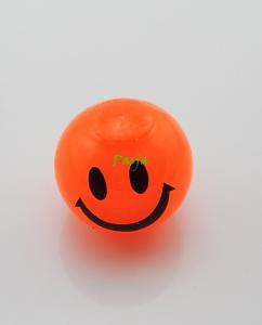 A5156 Piłeczka, piłka gumowa świecąca pomarańczowa