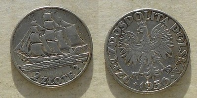 2 złote 1936 rok  ( Żaglowiec )  II RP