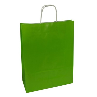 Torby papierowe torba 31x12x41cm zielona 50 sztuk