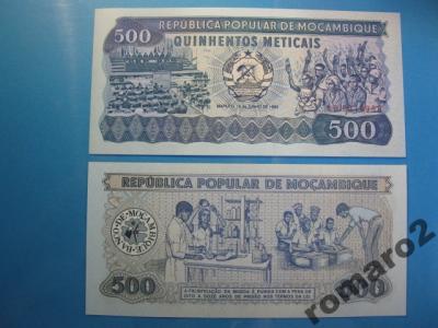 Mozambik Banknot 500 Meticais P-131a  1983 UNC