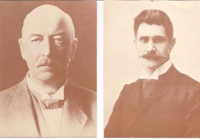 2 pocztówki: Gabriel Narutowicz i Ignacy Daszyński