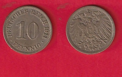 Niemcy - 10 fenigów 1911 A
