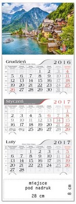 Kalendarz trójdzielny KT11  ALPEJSKIE MIASTECZKO