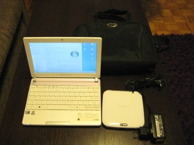 Packard Bell 10'' różowo - biały ,Win7,1,6Ghz,320G