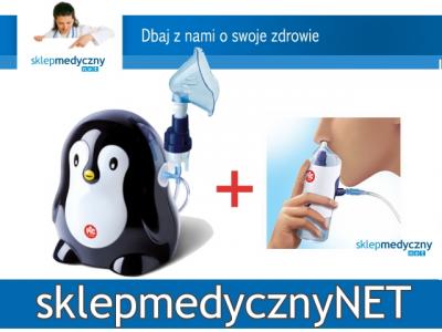 Inhalator dla dzieci Mr Pingui + nebulizator RINO+