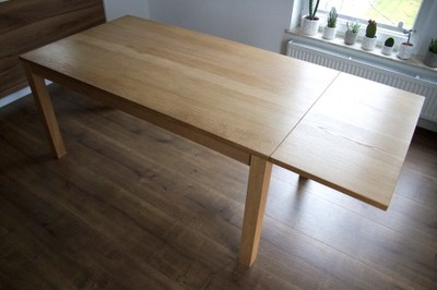 Stół drewno (fornir) dąb 90x160, duży +blat gratis
