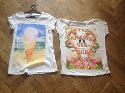 RESERVED 5 koszulek t-shirty nowe wiosna/lato S