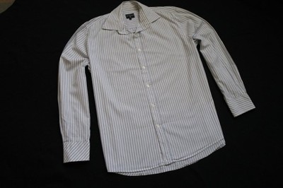 COTTONFIELD koszula biała paski logowana modna__XL