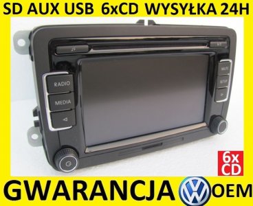 VW RCD 510 Radio (nie RCD 210 300 310 500 RNS 510) - 6252470393 - oficjalne  archiwum Allegro