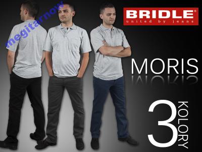 Spodnie 100% bawełna prążek BRIDLE MORIS 3kol 92cm